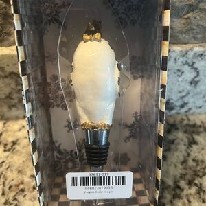 MacKenzie-Childs Courtly Check Penguin Bottle Stopper.  New in Box!